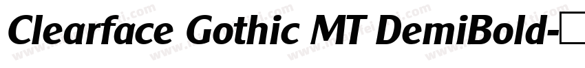 Clearface Gothic MT DemiBold字体转换